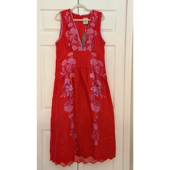 Gorgeous Farm Rio Porcelain Garden Midi Dress NWT Extra Large - Picture 4 of 4